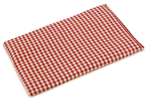 Coussin aux pépins de raisins - 30x20cm - Coton Bio - rouge et blanc - Coussin thermique - Coussin aux graines - Bouillotte sèche - Compresse froide -