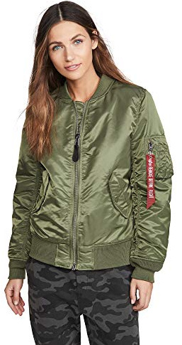 Alpha Industries Women's MA-1 Flight Jacket (XS, Sage)