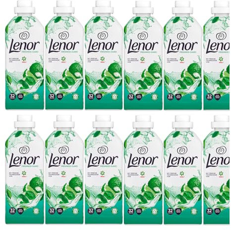 14tlg. STUDIO.MUNET Set kompatibel mit 12x800ml Lenor Frischeschutz Freshness Guard Weichspüler 384 WL | Sisal Bag von STUDIO.MUNET