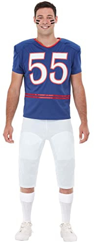 Funidelia | Costume da Football Americano per Uomo Taglia XL Rugby, Quarterback, Football Americano, Professioni - Azzurro/Blu