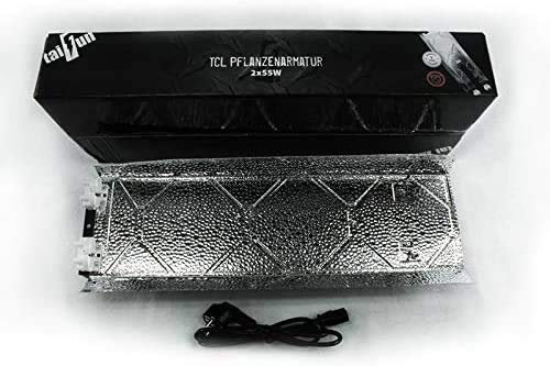 Weedness 2 x 55 watt växtlampa utan belysningsmedel – fullspektrum lysrör LSR Grow sticklingar odling montering tillväxt tillväxtfrön
