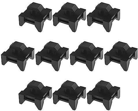 Be In Your Mind 10 Pièces Support de Câble Rainure Clips Supports de Pinces à Fil Adaptés à la Norme Européenne 4040 Profils en Aluminium Blocs d'installation de Conduit de Câble Noir 13x7.5mm