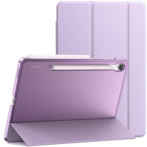 JETech Skyddsfodral för Galaxy Tab S10 Lite/S10 FE/S9 FE 10,9, Lavender | Tunn Genomlysande Baksida, Tri-Fold Stativ, Stöder S Pen-Laddning, Automatisk Väckning/Sömn, Tunt och Stötsäkert