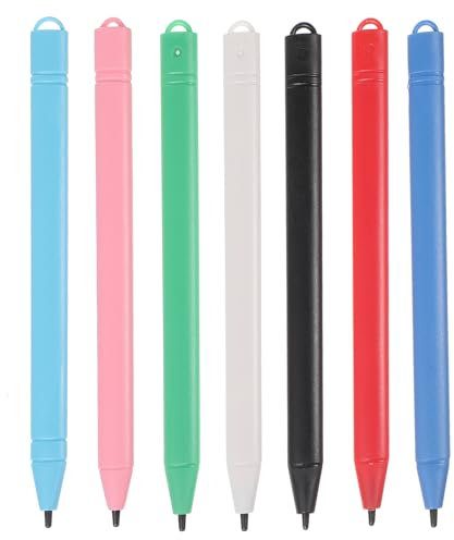 Angoily 7pcs Stylus Pens for Lcd Writing Tablets, Stylus for Drawing Boards, Kids Doodle Board, Touch Screen Pen for Touch Screens Rubber Tip