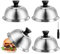 Ticeed Campana para Hamburguesas Set 4 Campanas para Hamburguesas con 4 asa para Queso o Hamburguesas Tapa para derretir Queso de Acero Inoxidable para Plancha barbacoas(16.2 * 16.2 * 6.5cm)