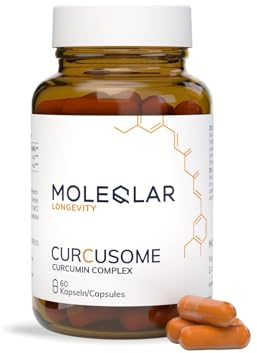 MoleQlar Curcumin Kapseln mit Vitamin C 60 Stück -gesteigerte Bioverfügbarkeit - mit Phospholipiden & Vitamin C als Bioverstärker - Hochwertiger Komplex aus Qualitäts-Rohstoffen - aus Deutschland