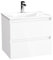 BadeDu Gers Waschbecken mit Unterschrank – 60 cm Breit, Keramikwaschbecken in Weiß mit Waschbeckenunterschrank in Weiß Glanz, Soft-Close-System