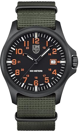 Luminox G - Mens Watch 43mm - 2400 CARBONOX - X3.2409 - Outdoor Watch - Swiss Quartz - 100M Water Resistant - Mineral Crystal - Always Visible - Swiss Made