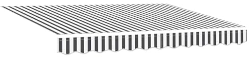vidaXL Telo di ricambio per tenda da sole Antracite e Bianco 2,5 x 2 m, Tessuto moderno per tende rettangolari, resistente al sole, all'acqua, facile da pulire, perfetto per l'esterno