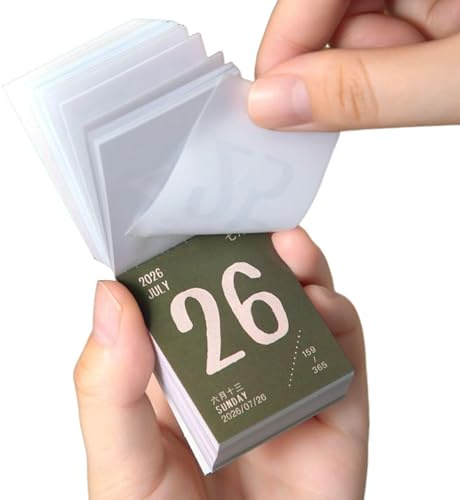 Calendario 2026, design, carta spessa strappabile di 365 giorni, mini calendario giornaliero, per pianificare appuntamenti, casa, ufficio, scuola, viaggi, studenti, insegnanti