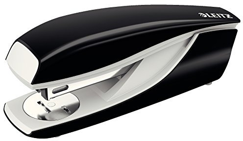 Leitz Büroheftgerät für 30 Blatt, Tacker aus Metall mit Kunststoffelementen, Inkl. 200 Heftklammern, NeXXt Serie, Schwarz, 55020095