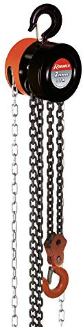 Ribimex Paranco a Catena 2 Tonnellate, Sollevamento 3 m, Catena in Acciaio Zincato Anti-Corrosione, Ganci Forgiati Rotanti a 360°, Meccanica Rinforzata per Garage, Officine e Cantieri - PRPC2T