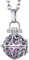 Morella Femme Collier d'ange en Acier Inoxydable 70 cm avec Pendentif décoré pour Boule sonore Lilas Ø 16 mm, dans Une Pochette en Velours