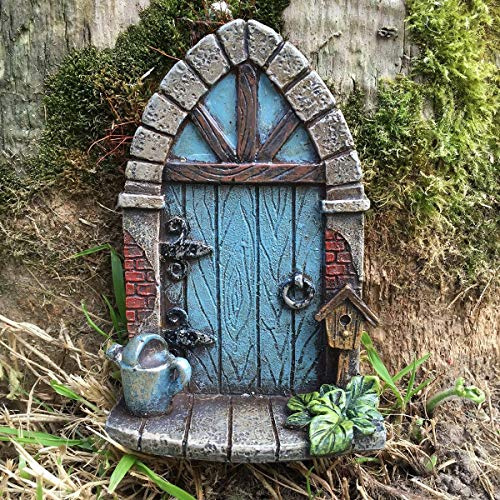 Fiesta Studios Miniature Pixie, Elf, Fairy Door - Tree Garden Home Decor - Fun Quirky Gift Figurine - H9cm