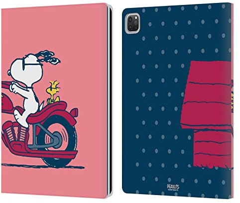 Head Case Designs Offizielle Peanuts Snoopy & Woodstock Halbzeiten Und Gelächter Leder-Wallet-Hülle Kompatibel mit Apple iPad Pro 12.9 2020/2021/2022