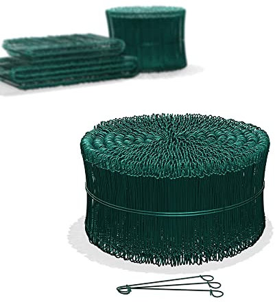 Heimfleiss® Attache fer, fil à béton 1,4 x 100-300 mm (1000 pcs.) - Fil d'attache gainé de PVC - Attache fil fer, fil à rouler pour perceuse & pince à rouler - Fermetures pour sacs métalliques