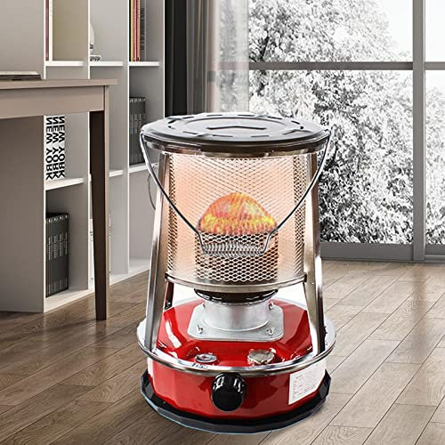 Suwooy Tragbarer Petroleumofen,Raumheizungs Petroleumkocher Für Innenräume,Outdoor Camping Petroleumheizung,Ohne Strom,Effiziente Petroleum Ofen,Mit Aufbewahrungstasche Und 5 Dochten,4.6L-Red