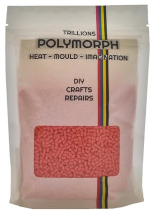 Polymorphe thermoplastique rouge malléable à la main 50 g | Utilisations illimitées – Artisanat, réparation de bricolage, cosplay, modélisation, prototypes