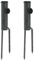 vidaXL Soportes de sombrilla con púas 2 uds Acero galvanizado 9x35 cm, Base de sombrilla, Clavo de Tierra de sombrilla, estaca de Tierra de sombrilla