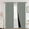 H.Versailtex Blackout Curtains, 100% Light Blocking, Thermal Insulated, Eyelet Curtains for Living Room, Bedroom, 90 x 90 Inch, 2 Panels, Sage Green