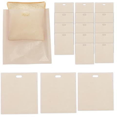 18 sacchetti per tostapane riutilizzabili, in 3 misure, lavabili e resistenti al calore, fino a 260 °C, per tostapane, forno, microonde, barbecue