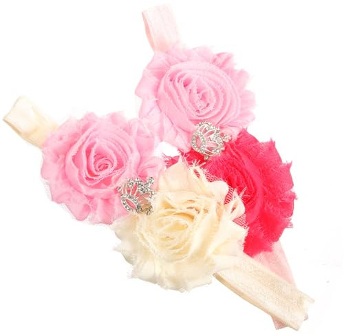 MOTHNUR Blumen Stirnband Elastisch Haarband Für Neugeborene Mädchen Babykopfschmuck Haarreif Accessoires Für Junge Mädchen Party Oder Alltagsgebrauch