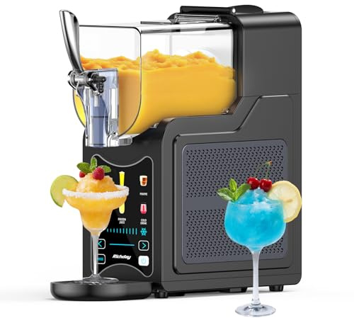 Richday Slushi - macchina per liofilizzazione a 6 programmi, capacità 1,9 l, autopulente, per sllushies, frappé, margarita e bevande fredde