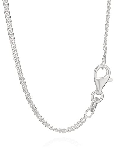 NKlaus 60cm Kette Silber 925 - Panzerkette - Sterling Silberkette Herren und Damen - Panzer Kette - 1,5mm breit - 4,18g schwer - 5015