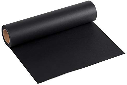 RUSPEPA Rouleau De Papier Kraft Noir - 38,1 cm X 30 m - Papier Recyclé Idéal Pour L'Artisanat, L'Art, Le Petit Emballage Cadeau