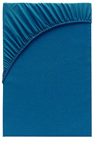 Class Home Collection Spannbettlaken 180x200cm - 200x200cm Jersey Baumwolle Petrol