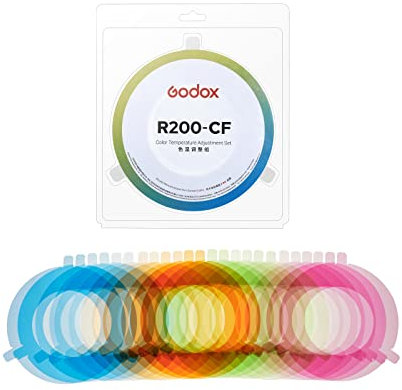 Godox R200-CF Color Gels for Godox R200 Ring Flash Head, Flash Color Filters, Lighting Gels for R200