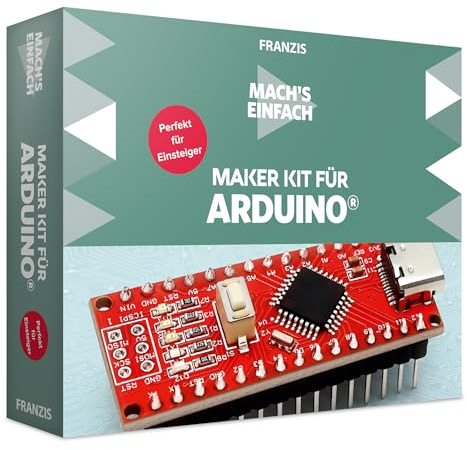 FRANZIS 67193 - Mach's einfach Maker Kit Arduino für Einsteiger, inkl. Allen Bauteilen und 100-seitigem Handbuch