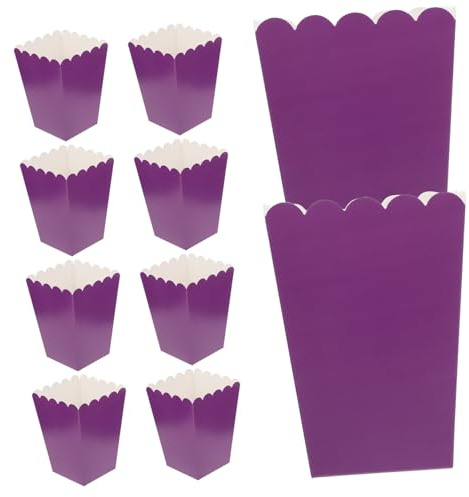 OSOLADY Contenitore per Popcorn, Scatole di Popcorn Piccole, Contenitore Pop Corn in Cartone Bianco 250g, 50 Pezzi, Resistente al Grasso per Feste e Dolci
