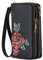 HAWEE Lunga Clutch Portafoglio Donna Doppia Cerniera Portamonete Borsa per Cellulare Pochette da Polso con Slot per Schede Multiple per Banconote Moneta Contanti Fattura