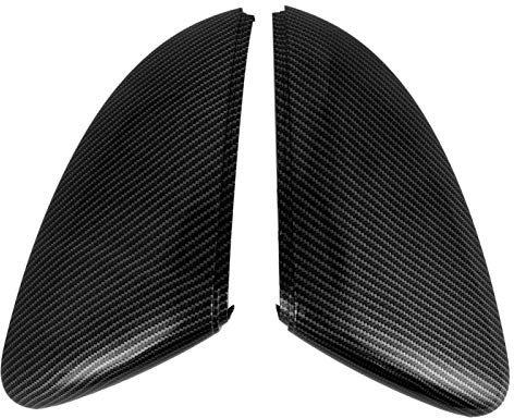 Hlyjoon Rückspiegelkappe Kohlefaser Stil 1 Paar Auto Rückspiegel Abdeckung Links & Rechts Spiegelkappen Abdeckungen für MK7 G-TI 7 7 R MK7.5 R G-TI MK6 G-TI 6 R Scirocco MK3 MK6 A5