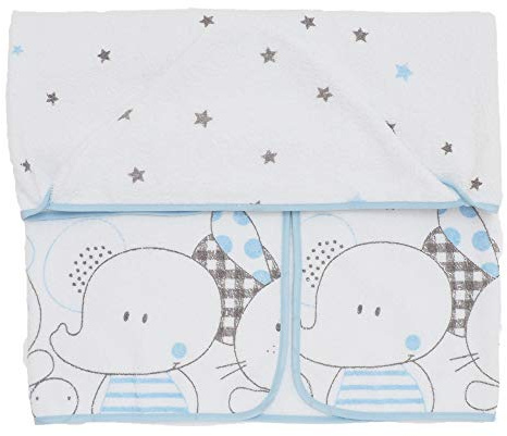 Ti TIN Toalla Bebé con Capucha 100x100 cm Blanca – Algodón Suave y Absorbente – Capa de Baño Bebé Recién Nacido – Fácil Lavado y Secado Rápido