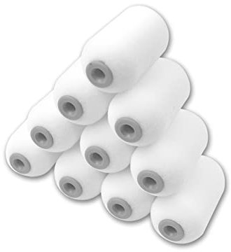 ROLLINGDOG Lot de 10 Manchons de Rouleau de Peinture en Mousse 50,8 mm – Mini revêtement Brillant sur Surfaces Lisses