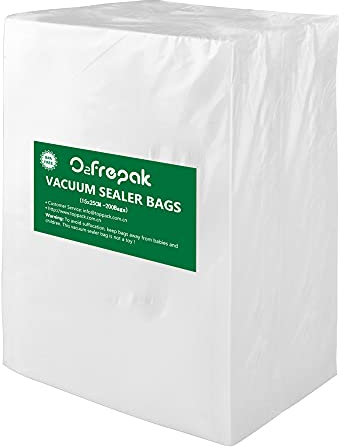 O2frepak 200 Count 15X25cm Textured Vacuum Sealer Bags for Food Sealer,BPA Free and Heavy Duty Embossed Vacuum Seal Food Sealer Bags,Great for Sous Vide Vaccume Sealer PreCut Bag