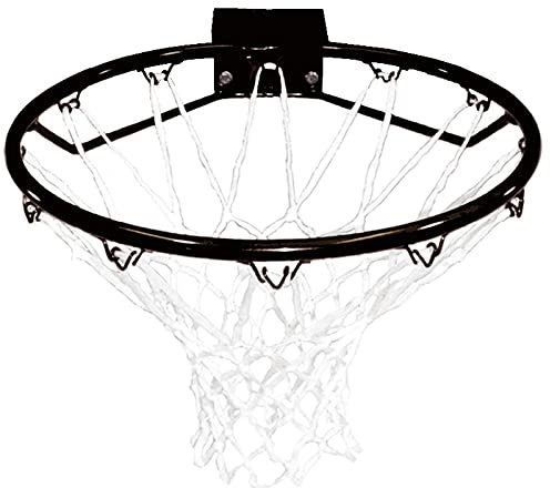 Oypla Heavy Duty Wall Mounted Full Size Black Basketball Hoop Rim and Net