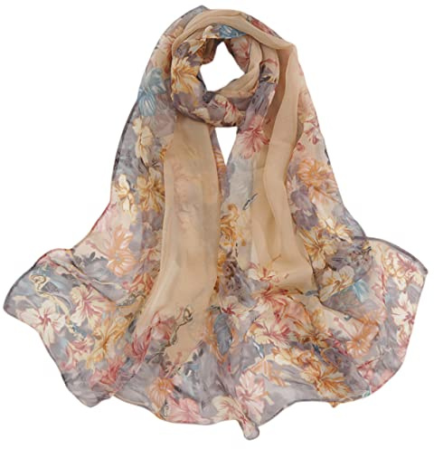 FAIRYGATE Women's Scarves & Wraps Vintage Georgette Floral Style Classy Large Long Sarongs Ladies Scarfs Gifts