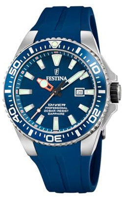Festina Reloj Hombre Analógico de Caucho Azul