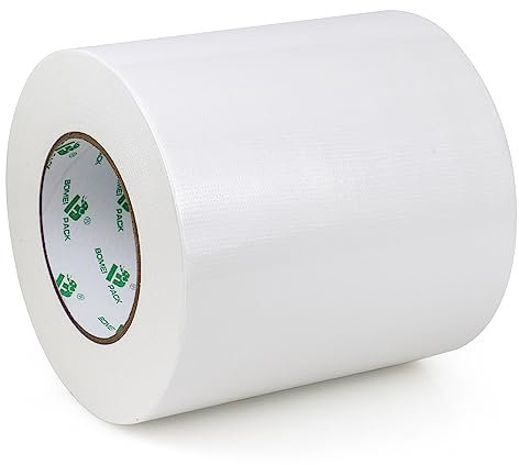 BOMEI PACK Gaffa Tape Panzertape weiß 150 mm x 50 m, Panzerband mit starker Klebkraft White