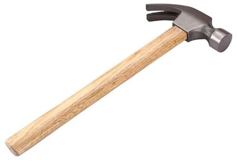 CABLEPELADO Martillo de carpintero, Martillo de Garra, Martillo de Uña, Martillo de Carpintería, Martillo sacaclavos, Martillo de mano, Mango de madera, Longitud del martillo 30 cm, Peso 250 gramos