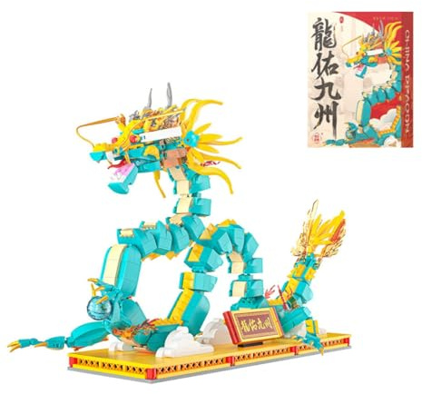 Pezicco Dragon Blocs de Construction, Jeux de Construction, 1288 Pièces, 3-10 Ans
