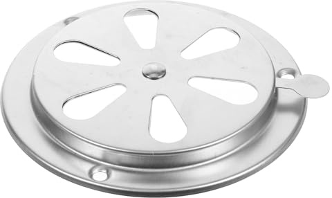 Ipetboom Grille D'aération en Acier Inoxydable Ronde Ø123 Mm, Couvercle de Ventilation pour Four, Régulateur d'air Ajustable, Évacuation d'air pour Chauffage et Climatisation de
