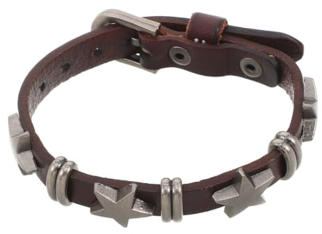 Healeved Armband med spikar och nitar - Rött punkläderarmband med nitar och stjärnnitar - Manschettband för rockkonsert, cosplay, scenframträdande