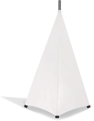 Xiuganpo Soporte de Altavoz Cubierta para Trípode Falda Limpia 360 Grados para Conciertos y Eventos Tela Blanca de Fácil Instalación 180 * 130 Cm (Cubierta de tres lados)