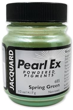 Jacquard Pearl Ex Powdered Pigment in Spring Green, 0.5 oz Mica Shimmer Colourant for Epoxy Resin, Crafts, Polymer Clay and Art Projects