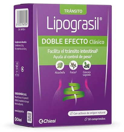 Lipograsil Clásico Doble Efecto - Ingredientes de Origen natural - 50 Comprimidos
