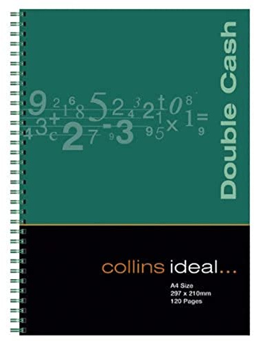 Ideal - A4 Cashbook Wiro Double Cash - 120 Pgs-Green- 7424